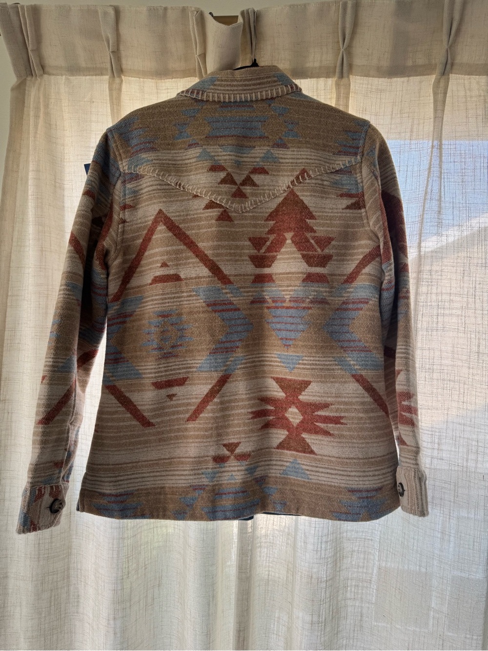 Idyllwind Beige, Rust & Light Blue Patterned Utility Jacket - Picture 10 of 10